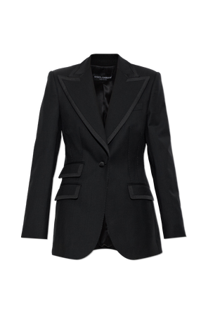 Wool blazer with double vent
