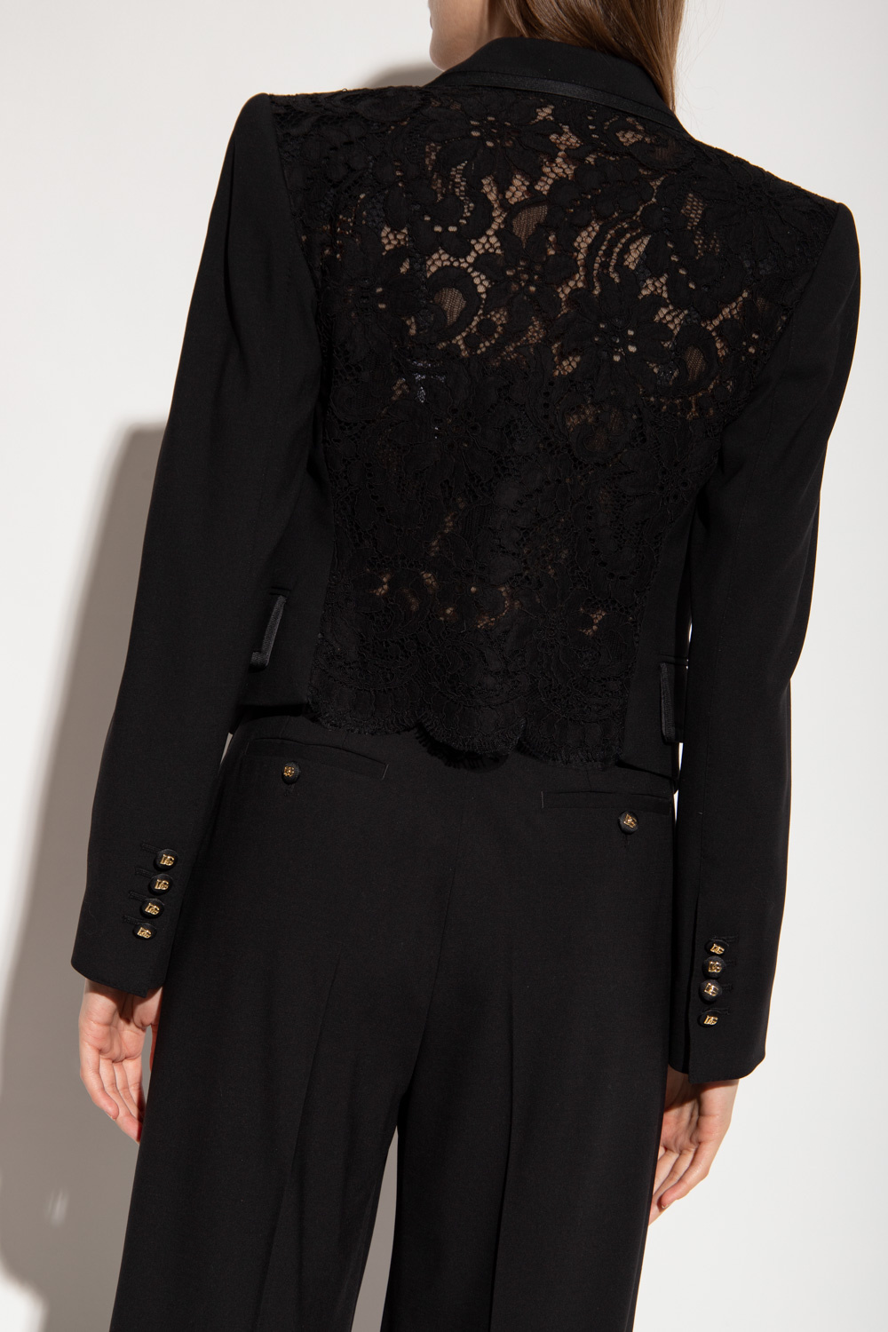 Dolce & Gabbana Cropped blazer with lace back