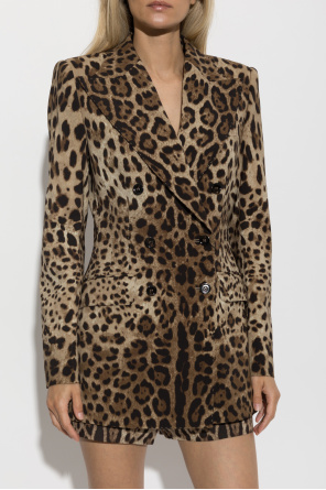 Dolce & Gabbana Double-breasted blazer with animal print