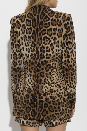 Dolce & Gabbana Double-breasted blazer with animal print