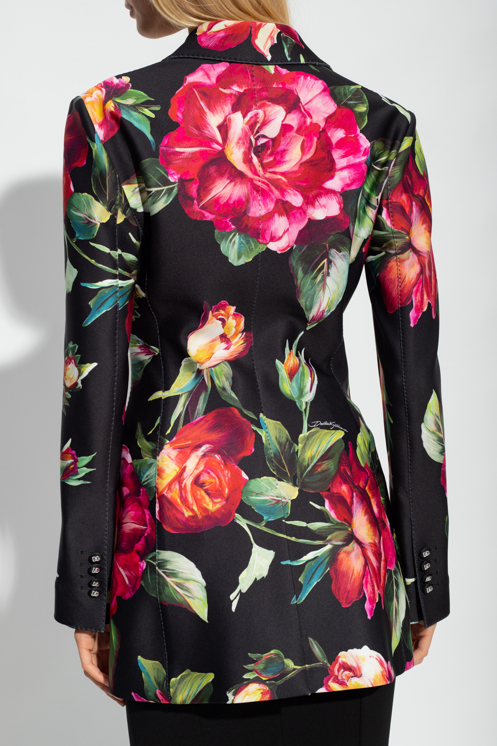 Dolce & Gabbana Bermuda Nero Blazer with floral motif