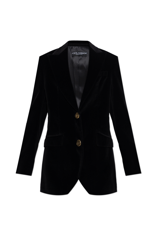 Dolce & Gabbana Velvet blazer with a single vent