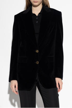 Dolce & Gabbana Velvet blazer with a single vent