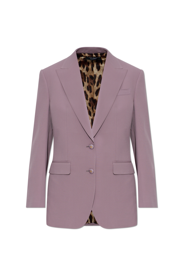 Wool blazer with single vent od Dolce & Gabbana