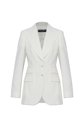 Wool blazer with single vent