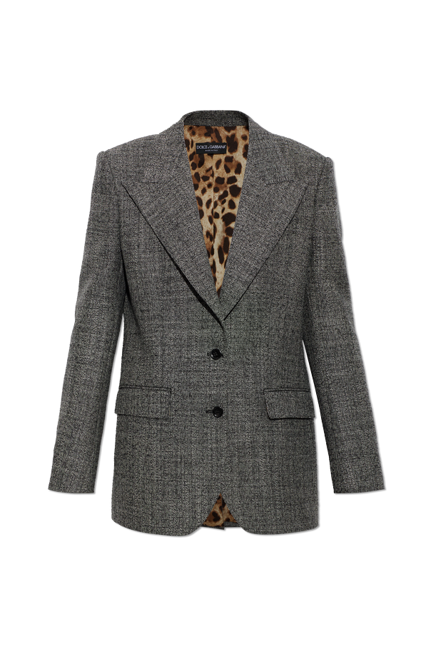 Wool blazer with single vent od Dolce & Gabbana