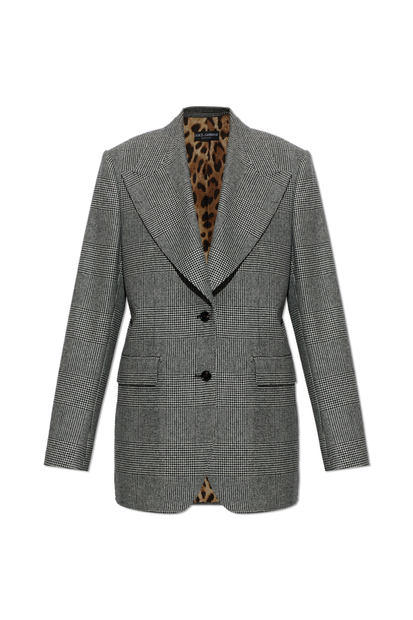 Wool blazer with a checked pattern od Dolce & Gabbana