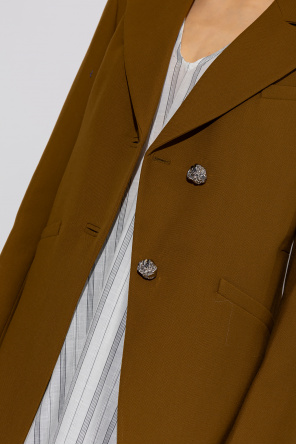 Ganni Asymmetrical blazer with decorative buttons
