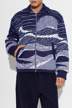 Laneus Insulated cardigan with collar
