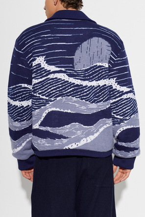 Laneus Insulated cardigan with collar