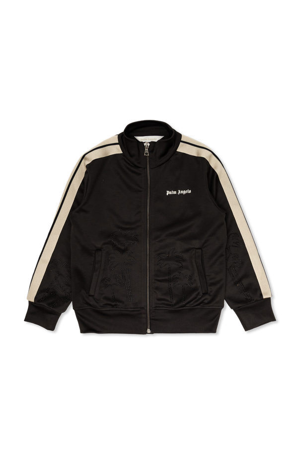 Track Jacket with Shimmering Embellishments od Palm Angels Kids