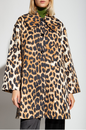 Ganni Leopard print Sweat jacket