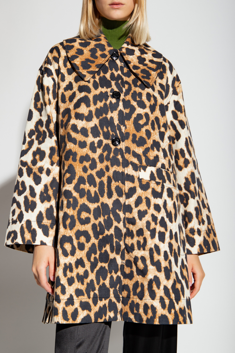 Ganni Leopard print jacket | Women's Clothing | Vitkac