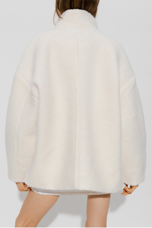 Ganni Brunello Cucinelli drawstring zipped cashmere hoodie