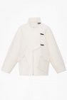 Ganni cream Coat with standing collar