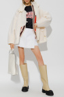 Ganni cream Coat with standing collar