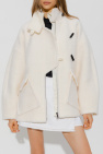 Ganni cream Coat with standing collar