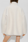 Ganni cream Coat with standing collar