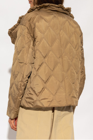 Ganni Quilted Shining jacket with collar