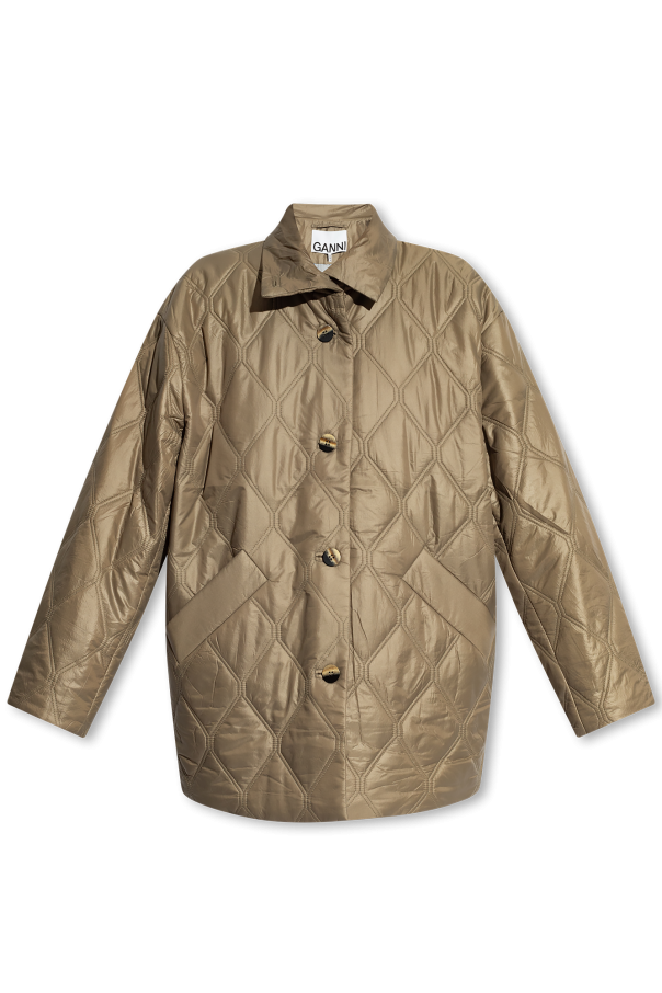 Ganni Quilted wool jacket