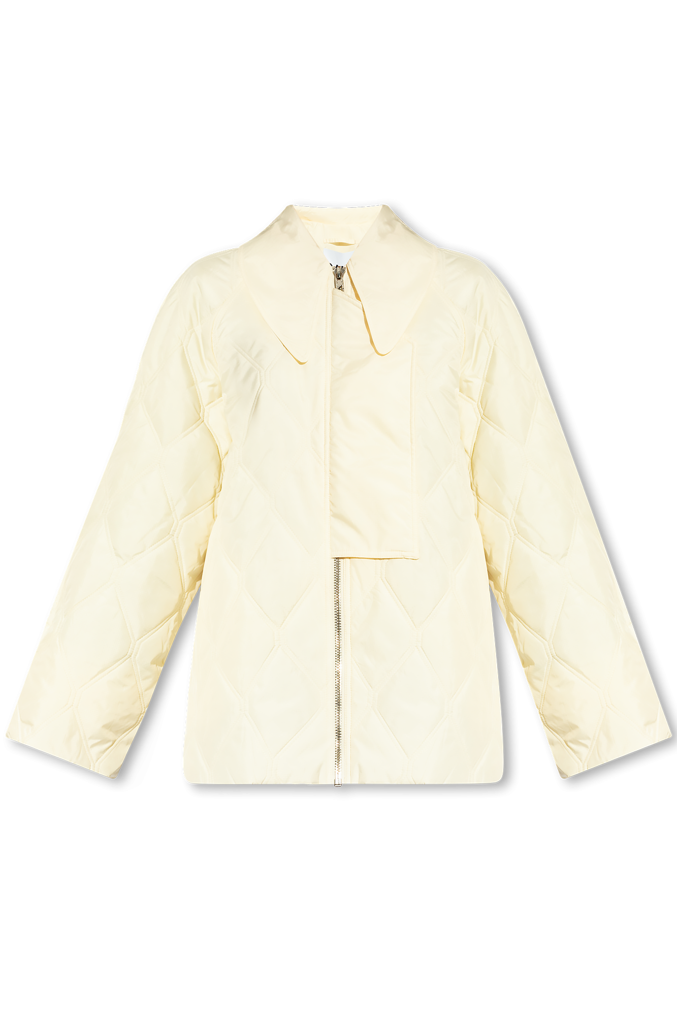 Cream Quilted jacket Ganni - Vitkac GB