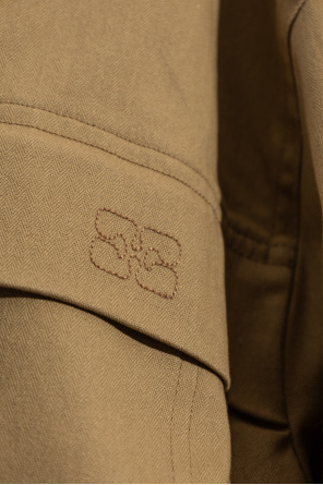 Ganni Bawełniana kurtka z logo