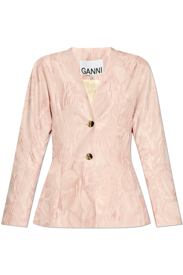Ganni Blazer made of fabric with a special texture