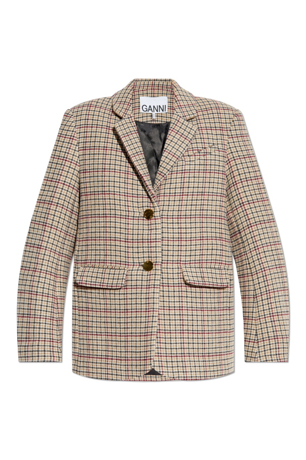 Ganni Check Pattern Blazer