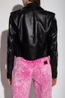 Dolce & Gabbana Kids пуховик с логотипом Leather biker jacket