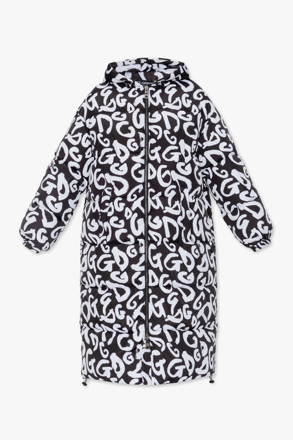 Dolce & Gabbana Długa kurtka z monogramem