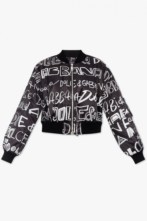 Dolce & Gabbana DG-patch cotton T-shirt Bomber jacket