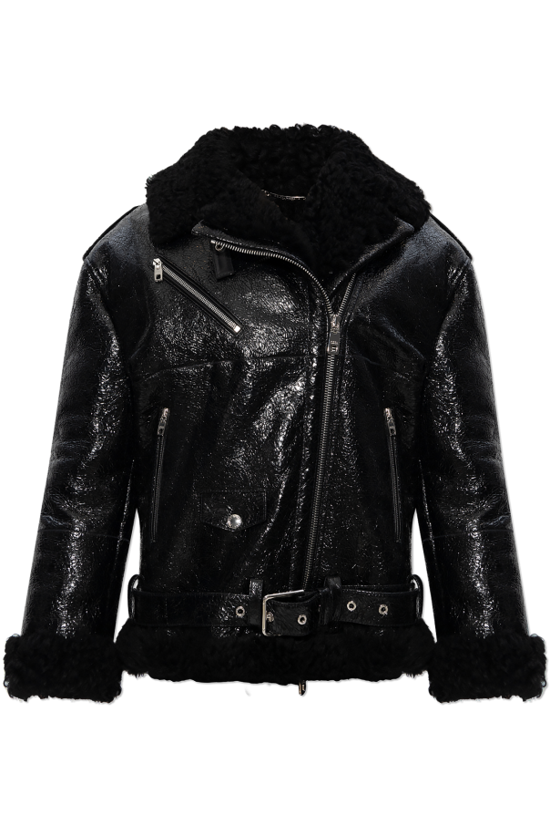 Shearling jacket with cracked effect od Dolce & Gabbana