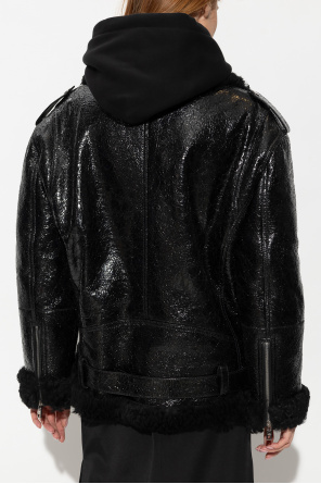 Dolce & Gabbana Shearling jacket with cracked effect