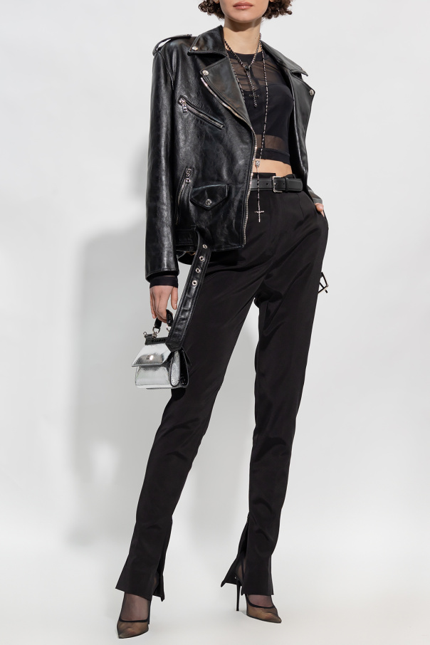 Dolce cat-eye & Gabbana Leather biker jacket
