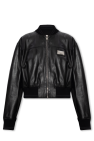 Dolce & Gabbana BLACK Leather bomber jacket