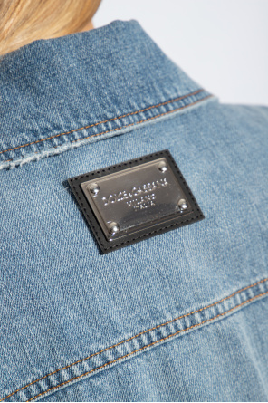 Dolce & Gabbana Kurtka jeansowa z przetarciami