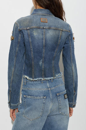 Dolce & Gabbana Jeansowa kurtka z aplikacjami