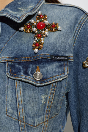Dolce & Gabbana Jeansowa kurtka z aplikacjami