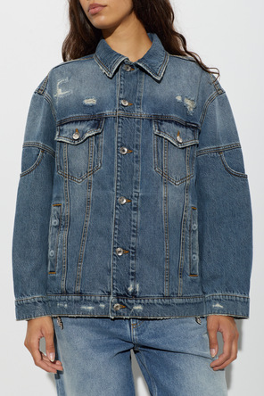 Dolce & Gabbana Jeansowa kurtka z efektem ‘vintage’