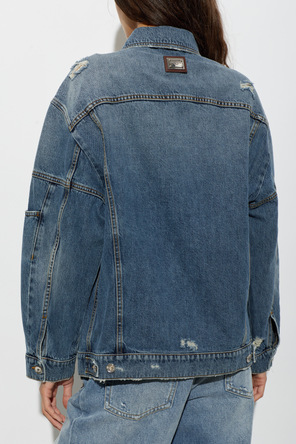 Dolce & Gabbana Jeansowa kurtka z efektem ‘vintage’