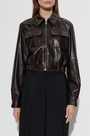 Dolce & Gabbana Chaqueta de cuero con bolsillos