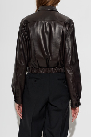 Dolce & Gabbana Chaqueta de cuero con bolsillos