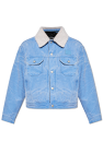 Acne Studios BLUE Denim jacket with detachable collar