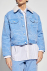 Acne Studios BLUE Denim jacket with detachable collar