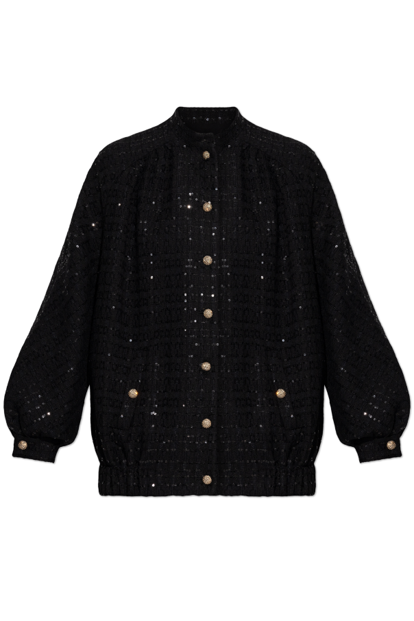 Jacket with shimmering appliqués od Alessandra Rich