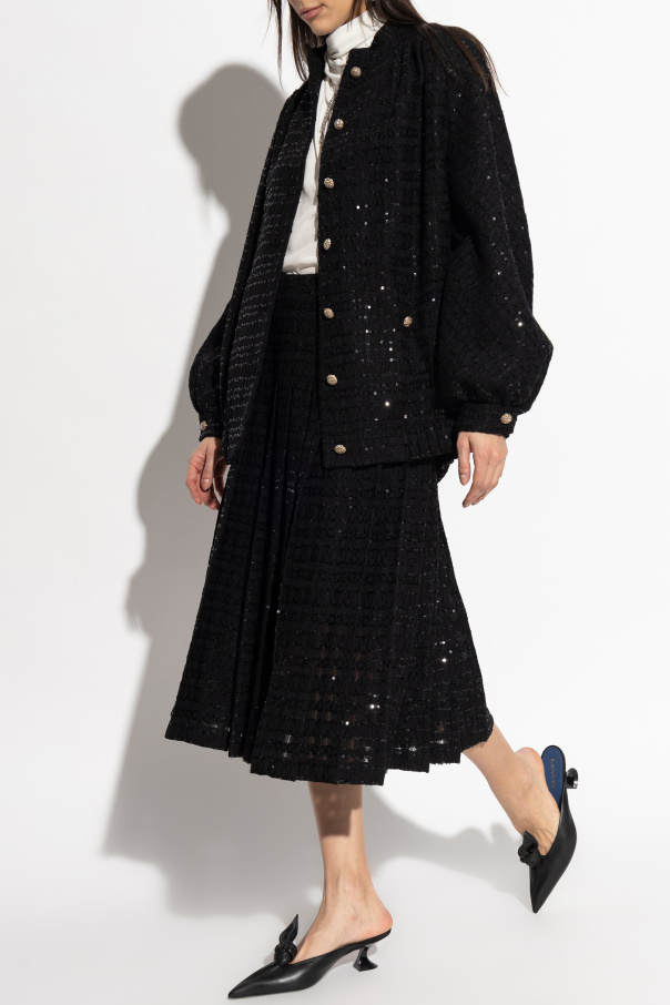 Alessandra Rich Jacke mit schimmernden Applikationen