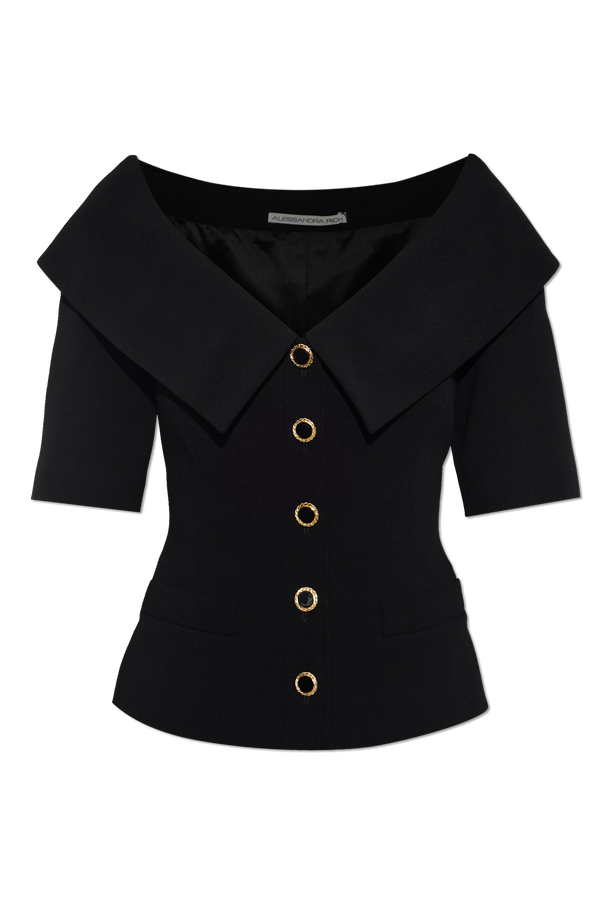 Wool blazer with short sleeves od Alessandra Rich