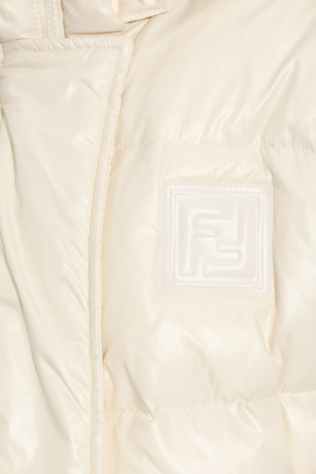 fendi zip-up Down jacket with logo