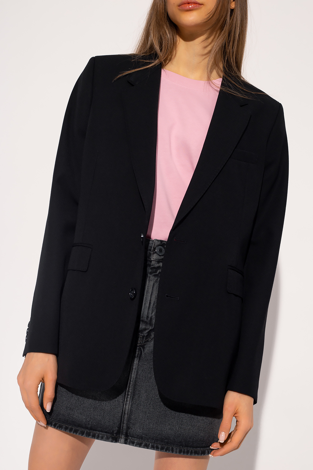 tweed wool jacket Single-breasted blazer