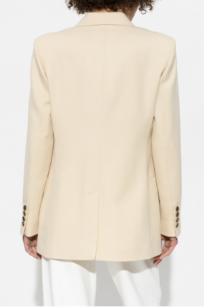 Brunello Cucinelli organza-sleeved longline shirt Double-breasted blazer